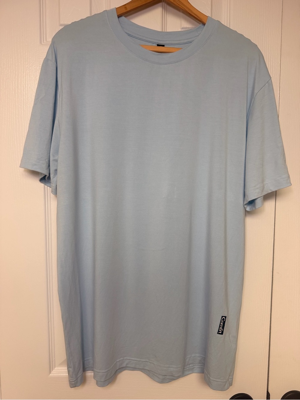 Comfrt Cloud Lounge Tee Medium Unisex Allure Blue Oversized Soft Stretch Shirt